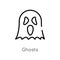 outline ghosts vector icon. isolated black simple line element illustration from halloween concept. editable vector stroke ghosts