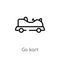 outline go kart vector icon. isolated black simple line element illustration from transport concept. editable vector stroke go