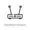 outline hardware hotspot vector icon. isolated black simple line element illustration from hardware concept. editable vector