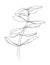 Outline of herb. Crassula. Hand drawn plant. Sketch vector illustration.