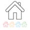 Outline Home Icon isolated on grey background. House pictogram. Line Homepage symbol for your web site design, logo, app