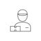 Outline icon - Delivery man