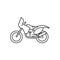 Outline icon - Motocross