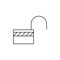 Outline icon - Padlock unlocked