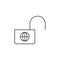 Outline icon - Padlock unlocked