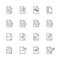 Outline Icon Set of Paper icon, Document icon Design