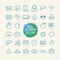 Outline icon set. Web and mobile app thin line icons collection.