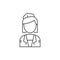 Outline icon - Stewardess avatar