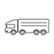 Outline icon wagon, trailer. Delivery icon