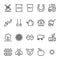 Outline icons for Agriculture, Farming & Gardening.