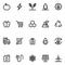 Outline icons for ecology and environment.