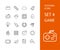 Outline icons thin flat design, modern line stroke