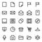Outline icons for universal, web.