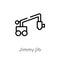 outline jimmy jib vector icon. isolated black simple line element illustration from cinema concept. editable vector stroke jimmy