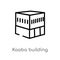 outline kaaba building vector icon. isolated black simple line element illustration from monuments concept. editable vector stroke