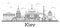 Outline Kiev Ukraine City Skyline with Historic Buildings Isolated on White