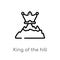 outline king of the hill vector icon. isolated black simple line element illustration from other concept. editable vector stroke