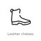 outline leather chelsea boots vector icon. isolated black simple line element illustration from clothes concept. editable vector