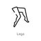 outline legs vector icon. isolated black simple line element illustration from beauty concept. editable vector stroke legs icon on