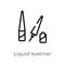 outline liquid eyeliner vector icon. isolated black simple line element illustration from fashion concept. editable vector stroke