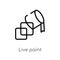 outline live paint vector icon. isolated black simple line element illustration from general concept. editable vector stroke live