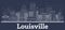 Outline Louisville Kentucky USA  City Skyline with White Buildings