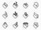 Outline Lover Icon Set