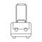 Outline luggage icon. Brief case symbol. Travel bag button