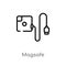 outline magsafe vector icon. isolated black simple line element illustration from electronic devices concept. editable vector