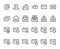 Outline mail icon. Mailbox envelope, email inbox messages and line mails icons vector set