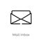 outline mail inbox vector icon. isolated black simple line element illustration from user interface concept. editable vector