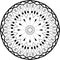 Outline mandala circular ornament. Intricate pattern. Vector