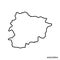 Outline map of Andorra vector design template. Editable Stroke.