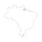 Outline map of brazil