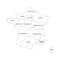 Outline map of France divided into 13 administrative metropolitan regions