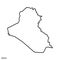 Outline map of Iraq vector design template. Editable Stroke.