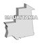 Outline Map of Mauritania In 3D Render