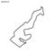 Outline map of Monaco vector design template. Editable Stroke.