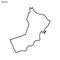 Outline map of Oman vector design template. Editable Stroke.