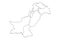 outline map of pakistan black line art