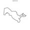 Outline map of Uzbekistan vector design template. Editable Stroke.