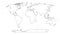 Outline map of World. Simple flat vector illustration