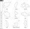 Outline maps collection, nine black lined vector map