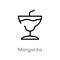 outline margarita vector icon. isolated black simple line element illustration from drinks concept. editable vector stroke