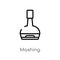 outline mashing vector icon. isolated black simple line element illustration from alcohol concept. editable vector stroke mashing