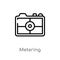 outline metering vector icon. isolated black simple line element illustration from photography concept. editable vector stroke