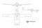 Outline military drone top, side, front view. Isolated army plane. Modern unmanned bomber blueprint