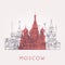 Outline Moscow skyline.