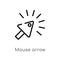 outline mouse arrow vector icon. isolated black simple line element illustration from user interface concept. editable vector