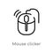 outline mouse clicker vector icon. isolated black simple line element illustration from user interface concept. editable vector